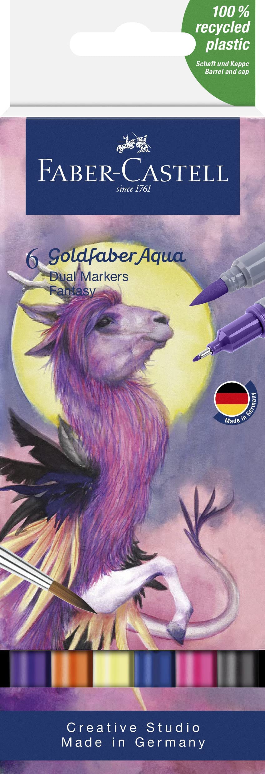 Faber-Castell Goldfaber Aqua Dual Marker - Portemonnee van 6 - Fantasy