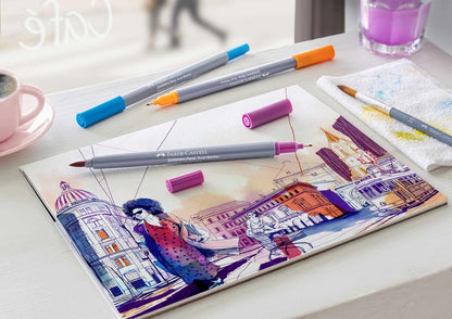 Faber-Castell Goldfaber Aqua Dual Marker - Portemonnee van 6 - Fantasy