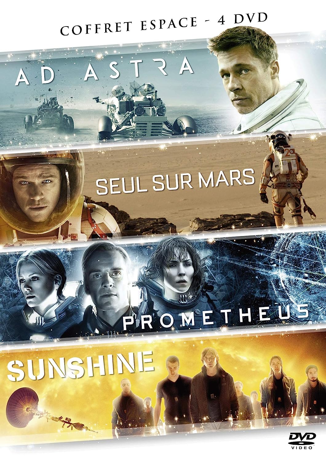 Ad Astra + Seul sur Mars + Prometheus + Sunshine-Coffret 4 Films