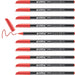 edding 1200 colour pen fine - red - 10 pens - round tip 1 mm - felt-tip pen for drawing and writing - for school or mandala