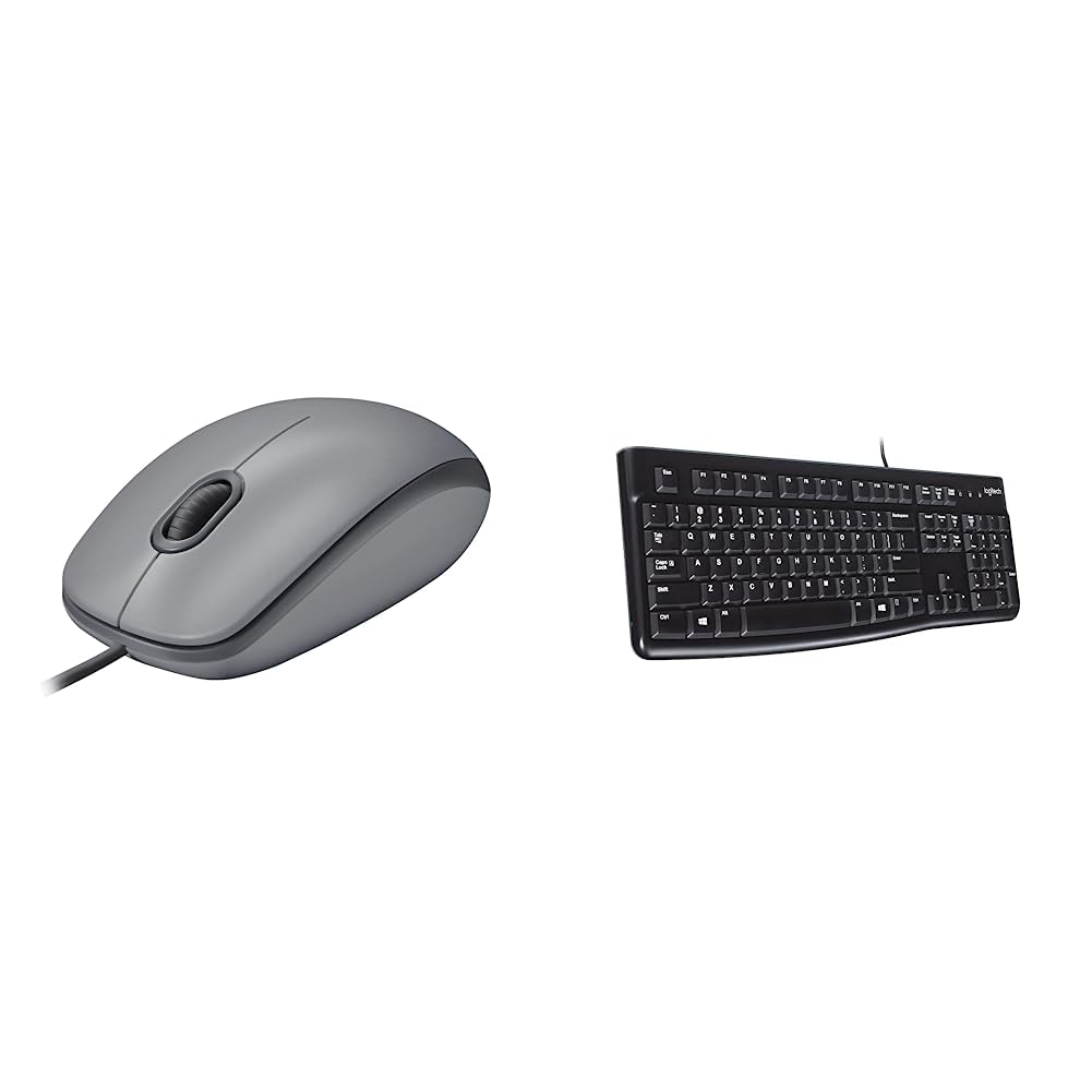 Logitech M110 Wired USB Mouse, Silent Buttons, Comfortable Full-Size Use Design, Ambidextrous PC/Mac/Laptop