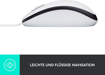 Logitech M100 Wired USB Mouse, 3-Buttons,1000 DPI Optical Tracking, Ambidextrous, Compatible with PC, Mac, Laptop