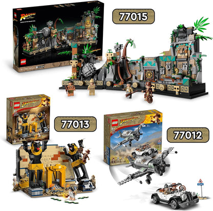 LEGO Indiana Jones Fighter Plane Chase Set with Buildable Airplane Model & Vintage Toy Car plus 3 Minifigures, The Last Crusade Action Playset 77012 Single