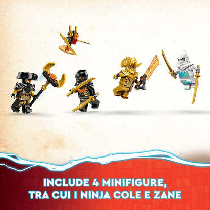 LEGO NINJAGO Zane's Dragon Power Spinjitzu Racing Car Toy for 7 Plus Year Old Kids, Boys & Girls, Vehicle Construction Set with Spinning Function and 4 Minifigures, Birthday Gift Idea 71791 Single