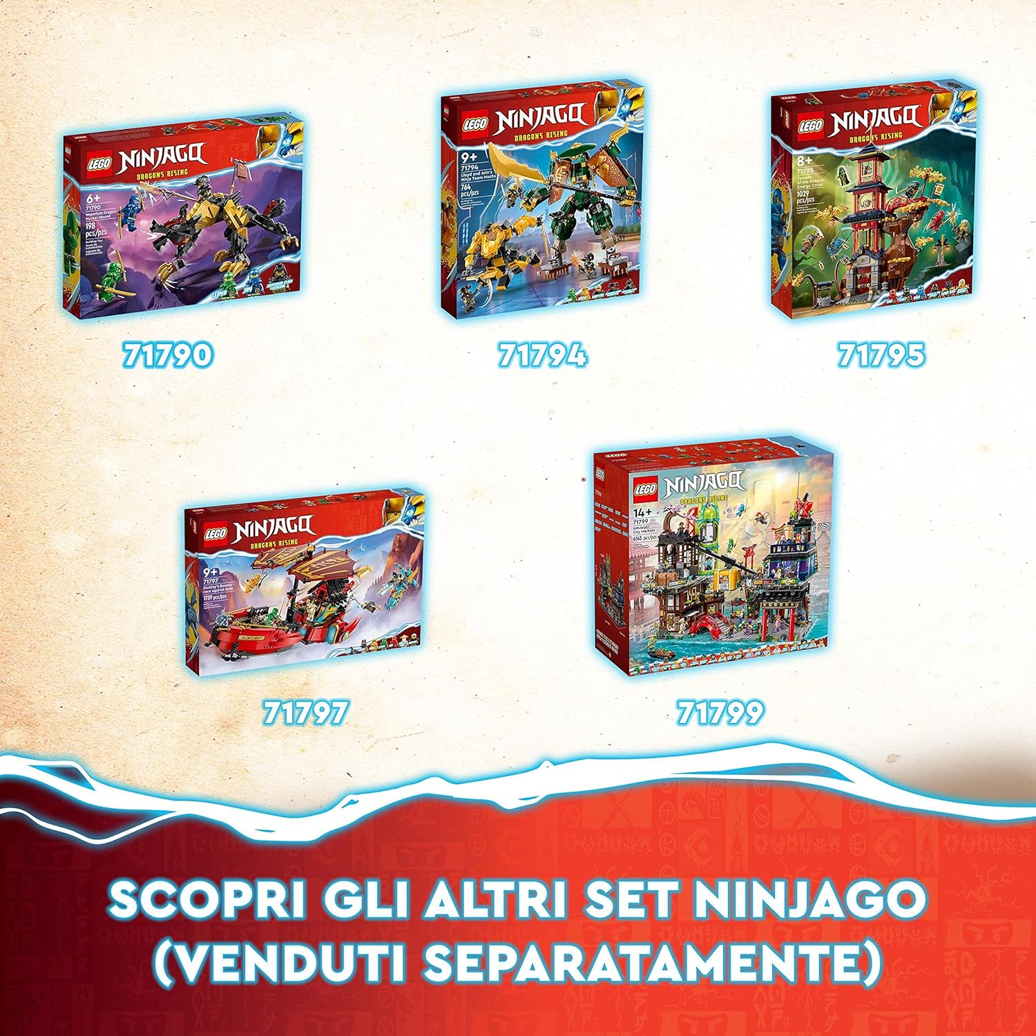 LEGO 71792 NINJAGO Sora's Transforming Mech Bike Racer, 2in1 Set with Transforming Mech Action Figure to Ninja Motorbike Toy & 71790 NINJAGO Imperium Dragon Hunter Hound Set + Imperium Dragon Hunter Hound Set