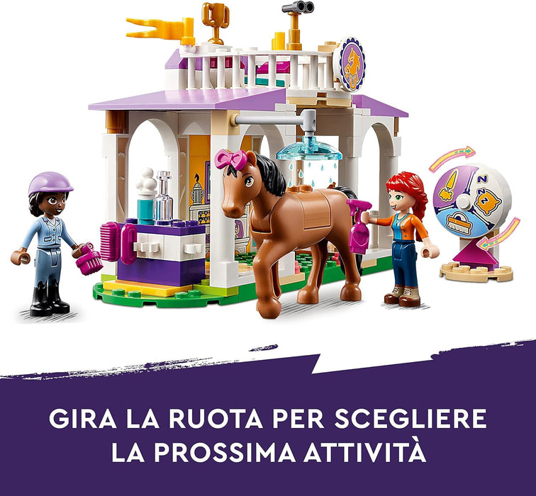 LEGO Friends Horse Training Pony Stable Set with 2 Toy Horses, Aliya and Mia Mini-Doll Figures, Animal Care Gift for Kids, Girls and Boys Aged 4 Plus 41746 Single