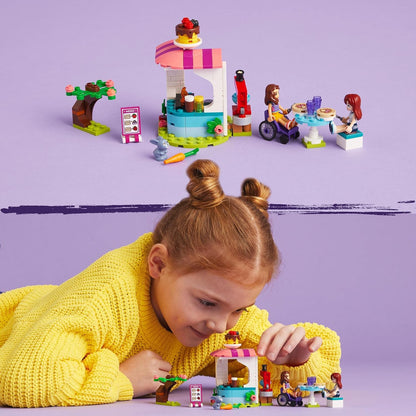 LEGO Friends Pancake Shop Cafe Set, Creative Toy for 6 Plus Year Old Girls, Boys, Kids with Paisley and Luna Mini Dolls plus Bunny Figure, Small Gift for Children 41753 Single