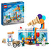 LEGO City Ice-Cream Shop Toy for 6+ Year Olds with Cart Bike and 3 Minifigures, Birthday Gift for Boys, Girls, Kids, 2023 Set 60363 Single