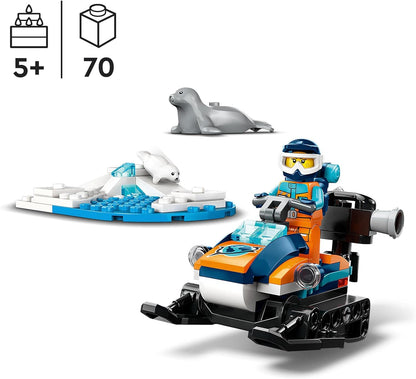 LEGO 60376 City Arctic Explorer Snowmobile Toy for Kids 5+ Year Old, Vehicle Construction Set with Seal Figures and Explorer Minifigure, Small Gift Idea & 60300 City Wildlife Wildlife Rescue ATV + TOY_BUILDING_BLOCK,60300