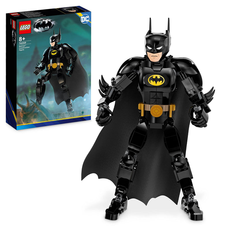 LEGO DC Batman Construction Figure, Super Hero Buildable Toy with Cape, Based on the 1989 Batman & 76226 Marvel Spider-Man Figure, Fully Articulated Action Toy, Super Hero Movie Set