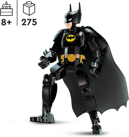 LEGO DC Batman Construction Figure, Super Hero Buildable Toy with Cape, Based on the 1989 Batman & 76226 Marvel Spider-Man Figure, Fully Articulated Action Toy, Super Hero Movie Set