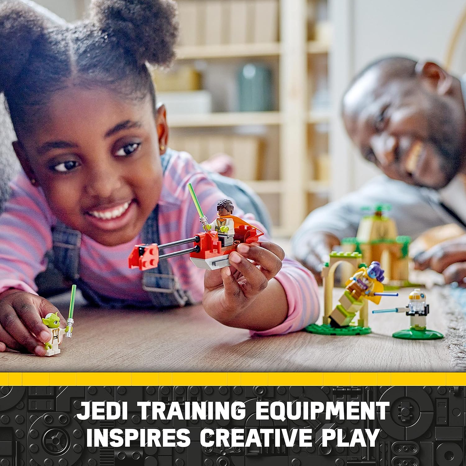 LEGO 75358 Star Wars Tenoo Jedi Temple, Spiel Set für Anfänger mit Minifiguren LYS Solay, Kai Brightstar, Meister Yoda, inklusive Speeder Bike und Lichtschwertern für Kinder ab 4 Jahren