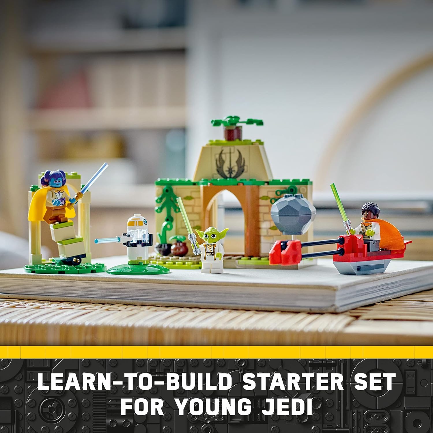 LEGO 75358 Star Wars Tenoo Jedi Temple, Spiel Set für Anfänger mit Minifiguren LYS Solay, Kai Brightstar, Meister Yoda, inklusive Speeder Bike und Lichtschwertern für Kinder ab 4 Jahren