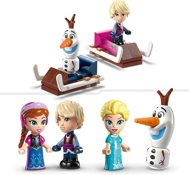 LEGO 43218 Disney Princess Anna and Elsa's Magical Merry-Go-Round, Frozen Castle Inspired Playset with Princess Micro Dolls and Olaf Figure, Toy Gift for 6+ Years Old Kids, Girls, Boys Single