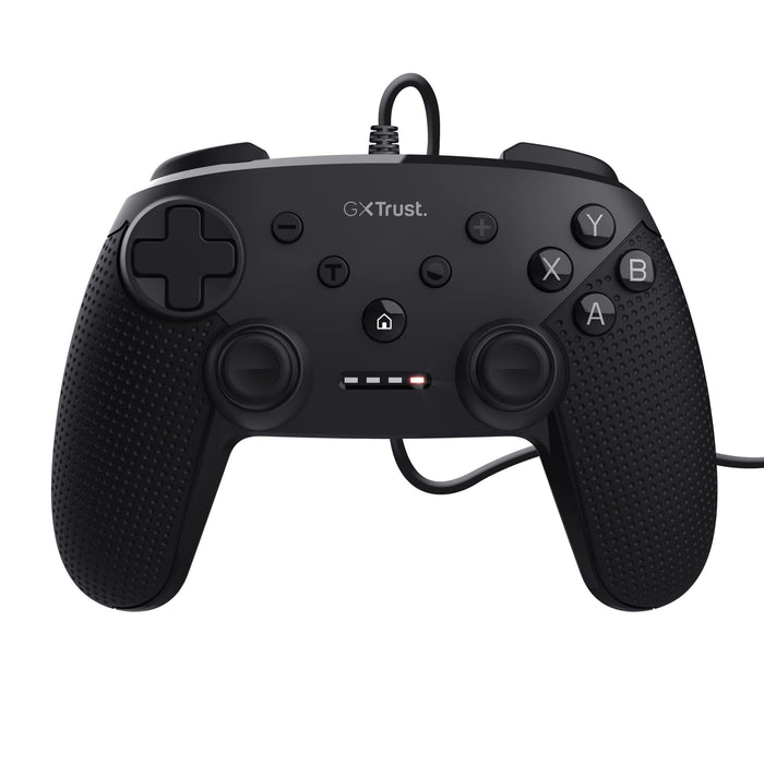 Trust Gaming GXT 541 Muta Wired PC Controller, 75% Recycled Materials, 3m Cable, 15 Buttons, Vibration Feedback, Joystick USB Gamepad with Extra D-pad Covers for Computer, Laptop, Windows 10/11