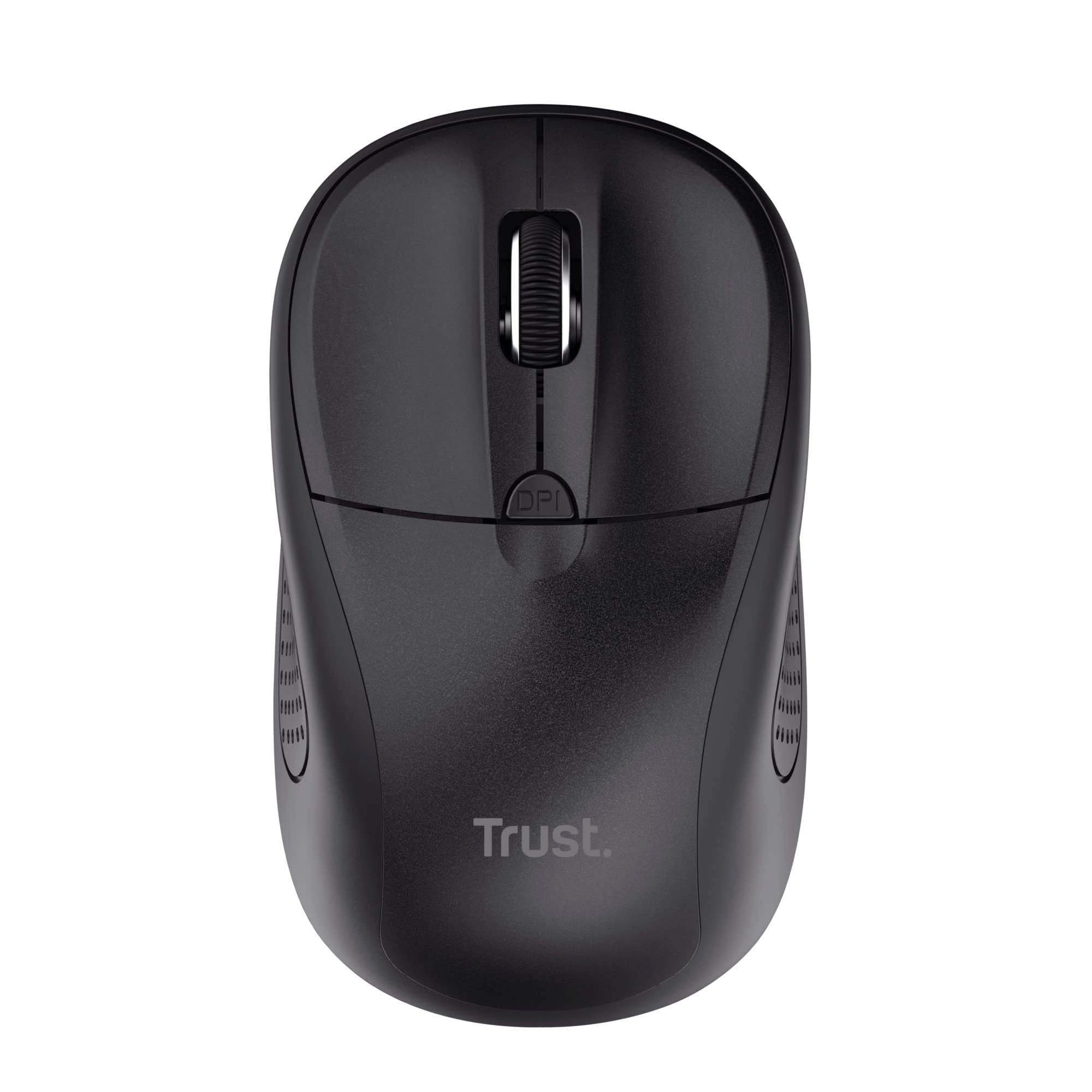 Trust Primo Ratón Inalámbrico Bluetooth para Portátil, 1000-1600 PPP, para Diestros y Zurdos, Baterias Incluidas, Mouse Inalámbrico Compacto para Ordenador, PC, Mac, Android - Negro