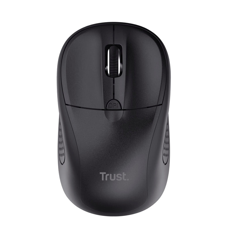 Trust Primo Ratón Inalámbrico Bluetooth para Portátil, 1000-1600 PPP, para Diestros y Zurdos, Baterias Incluidas, Mouse Inalámbrico Compacto para Ordenador, PC, Mac, Android - Negro