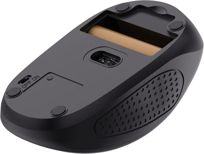 Trust Primo Ratón Inalámbrico Bluetooth para Portátil, 1000-1600 PPP, para Diestros y Zurdos, Baterias Incluidas, Mouse Inalámbrico Compacto para Ordenador, PC, Mac, Android - Negro