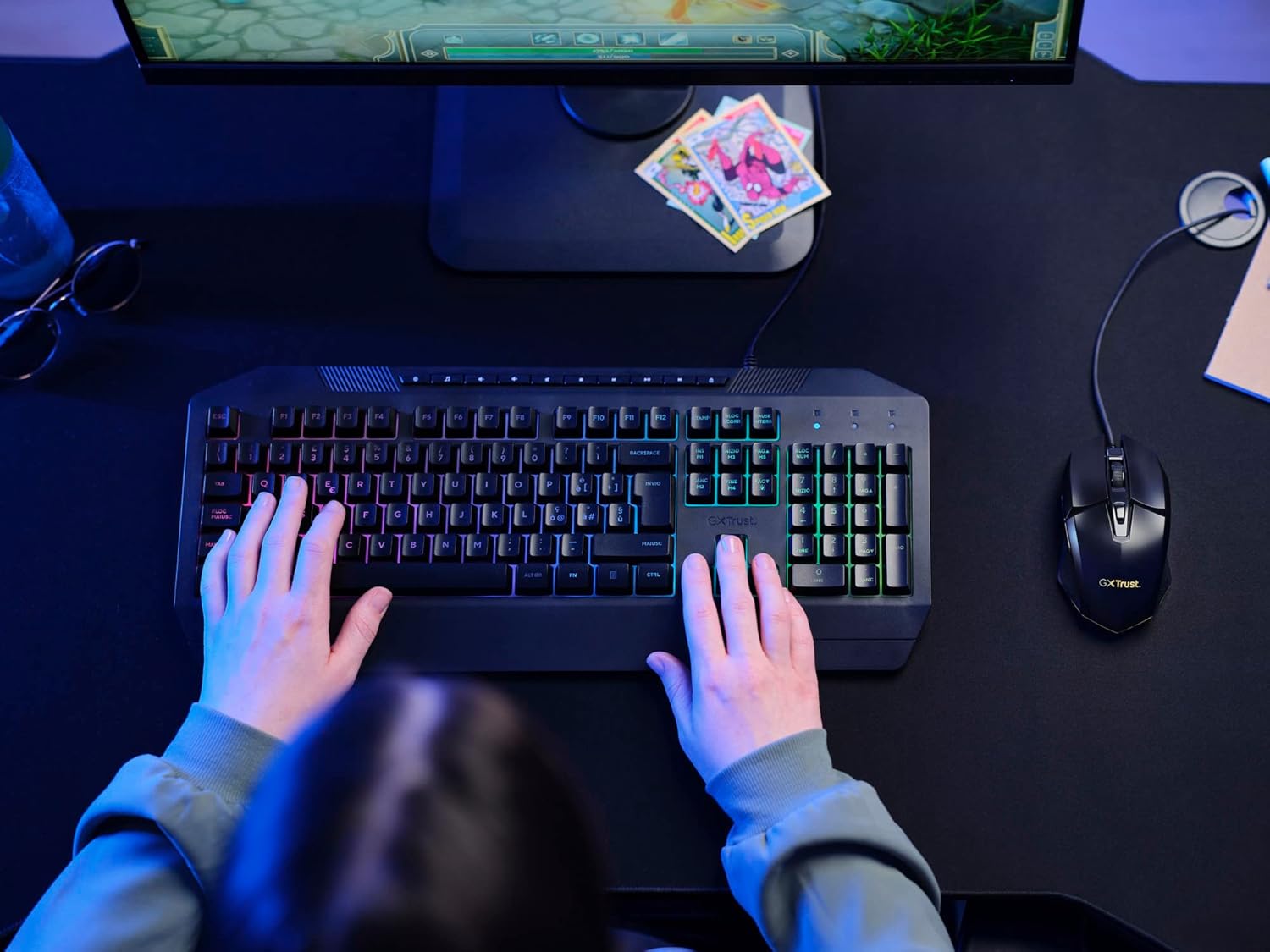 Trust Gaming GXT 109 Felox Gaming Mouse with 6 Programmable Buttons, Advanced Software, Multicolour LED Lighting, 200-6400 DPI, 1.5m USB Cable, RGB Computer Mouse for PC, Laptop, Windows