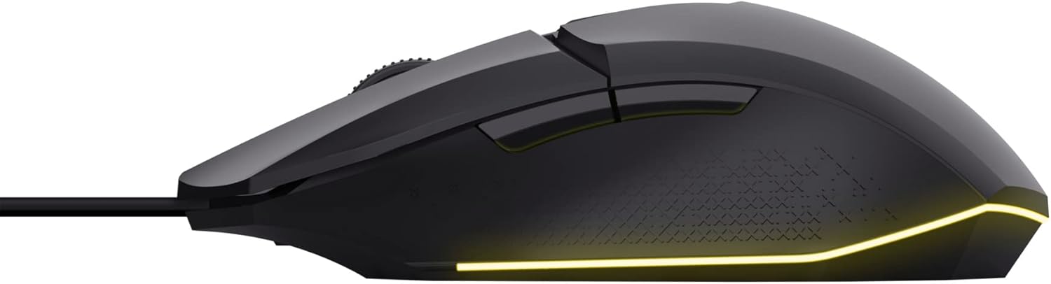 Trust Gaming GXT 109 Felox Gaming Mouse with 6 Programmable Buttons, Advanced Software, Multicolour LED Lighting, 200-6400 DPI, 1.5m USB Cable, RGB Computer Mouse for PC, Laptop, Windows