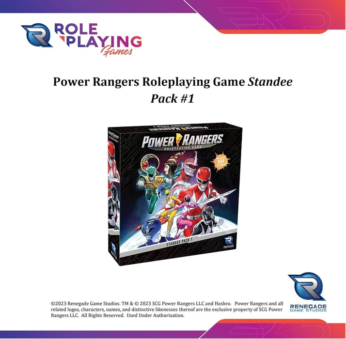 Power Rangers Roleplaying Game: Standee Pack #1 - 191 Color Standees, 28 Plastic Bases, RPG Accessory