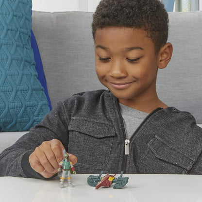 Star Wars Mission Fleet Gear Class Boba Fett Capture in the Clouds 2.5-Inch-Scale Figure and Vehicle, Toys for Kids Ages 4 and Up