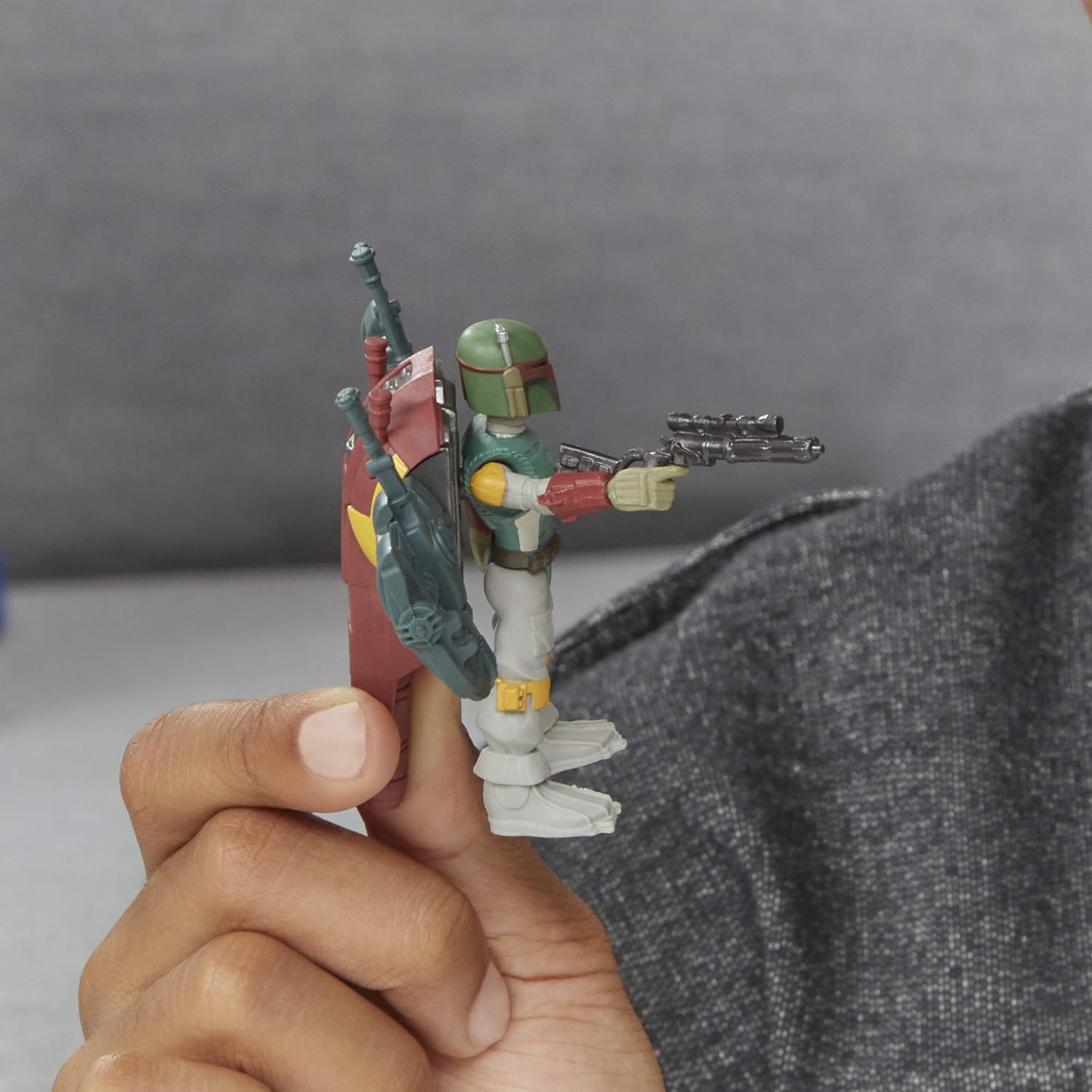 Star Wars Mission Fleet Gear Class Boba Fett Capture in the Clouds 2.5-Inch-Scale Figure and Vehicle, Toys for Kids Ages 4 and Up