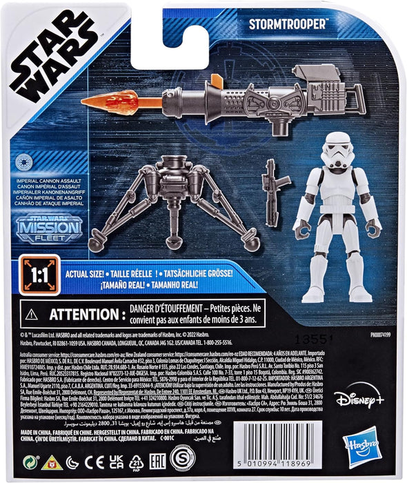 Star Wars Mission Fleet Gear Class Imperial Cannon Assault, 2.5-Inch-Scale Stormtrooper Action Figure, Toy for Kids Ages 4 and Up (F3786