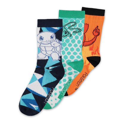DIFUZED Sport Pack 3 Pokemon Socks 39/42, Multicoloured, Size 6-8