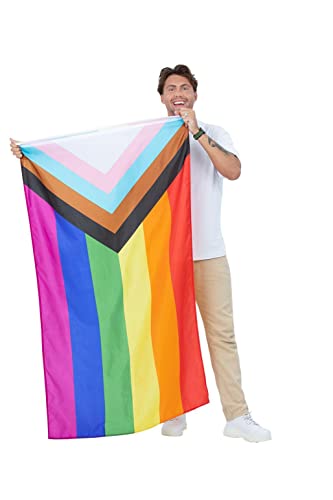 Smiffys 99626 Pride Flag, 5ft X 3Ft, Unisex Adult, Multi-Colour, One Size