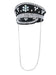 Smiffys Fever Deluxe Sequin Studded Captains Hat, Black