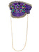 Smiffys Fever Deluxe Sequin Studded Captains Hat, Purple