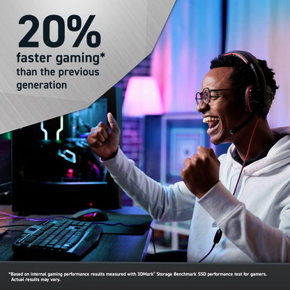 Crucial T700 1TB Gen5 NVMe M.2 SSD with heatsink - Up to 11,700 MB/s - DirectStorage Enabled - CT1000T700SSD5 - Gaming, Photography, Video Editing & Design - Internal Solid State Drive