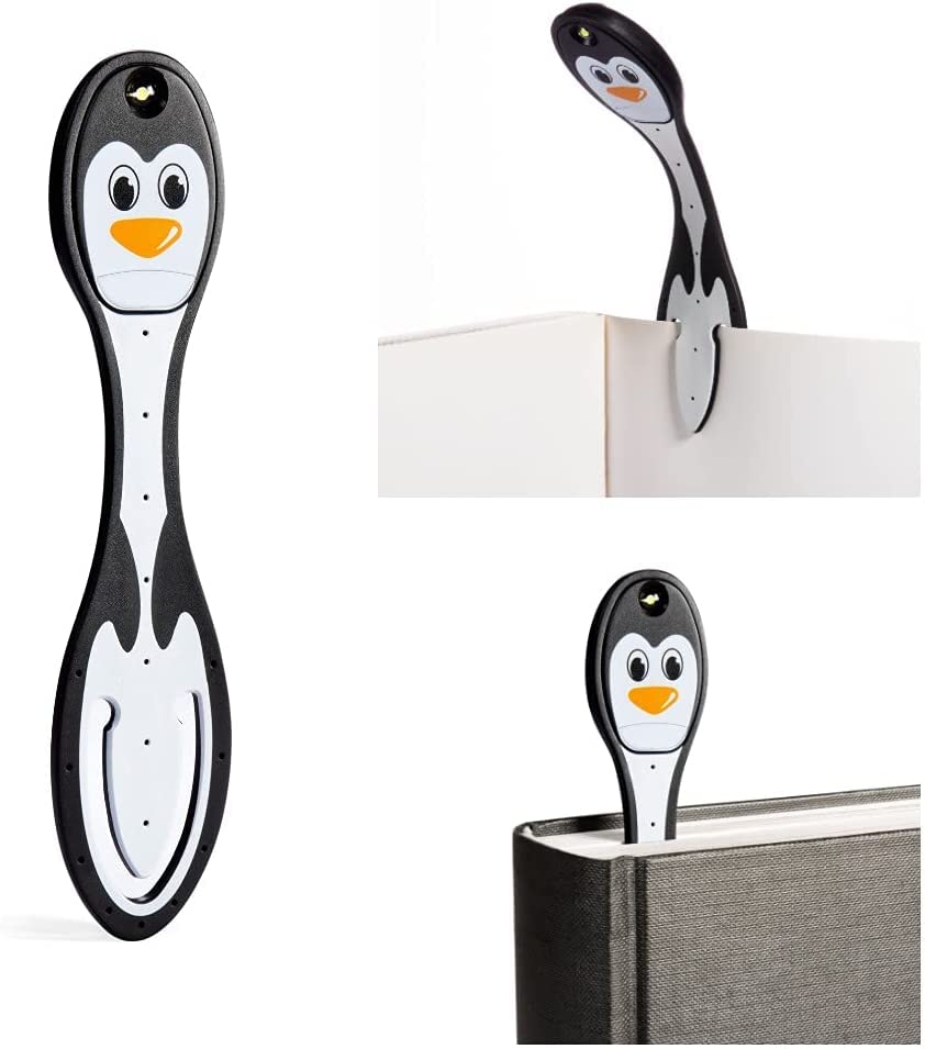 Flexilight LED Leselampe - Pinguin: Superdünne Leselampe und Lesezeichen