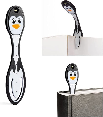 Flexilight LED Leselampe - Pinguin: Superdünne Leselampe und Lesezeichen