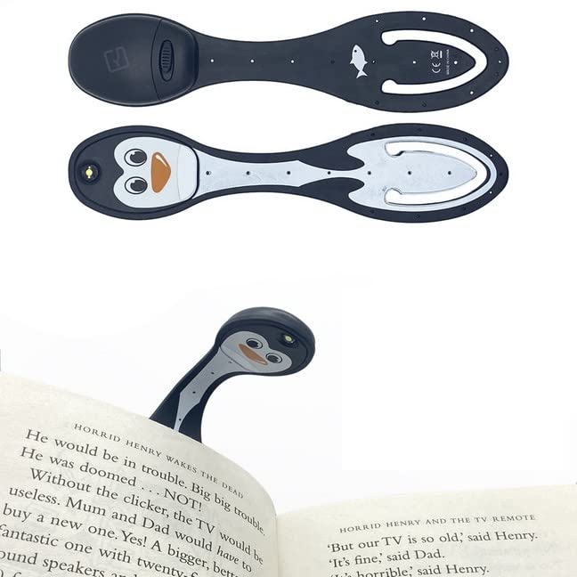 Flexilight LED Leselampe - Pinguin: Superdünne Leselampe und Lesezeichen