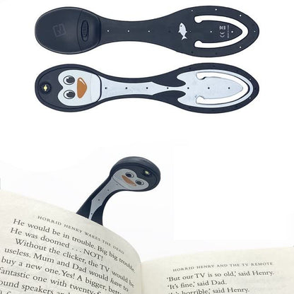 Flexilight LED Leselampe - Pinguin: Superdünne Leselampe und Lesezeichen