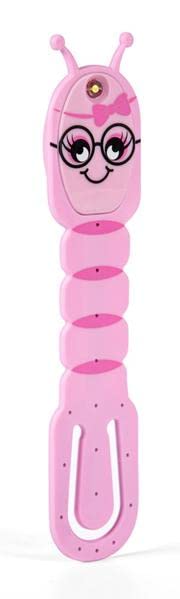 Flexilight Pals Leselicht (Bookworm) | pink | 2 in 1 Leselampe & Lesezeichen | LED Leselicht | Geschenk für Leser, Buchliebhaber | Deutsche Ausgabe: Superleicht und voll flexibel