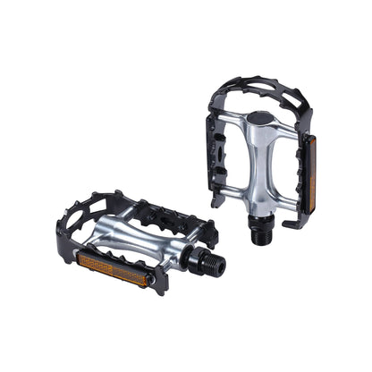 BBB Cycling City Bike Pedale Flach 9/16 Zoll mit Reflektoren Aluminiumkörper für alle Fahrräder BigFeet BPD-16