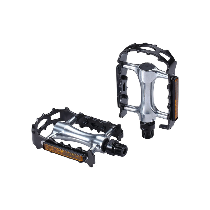 BBB Cycling City Bike Pedale Flach 9/16 Zoll mit Reflektoren Aluminiumkörper für alle Fahrräder BigFeet BPD-16