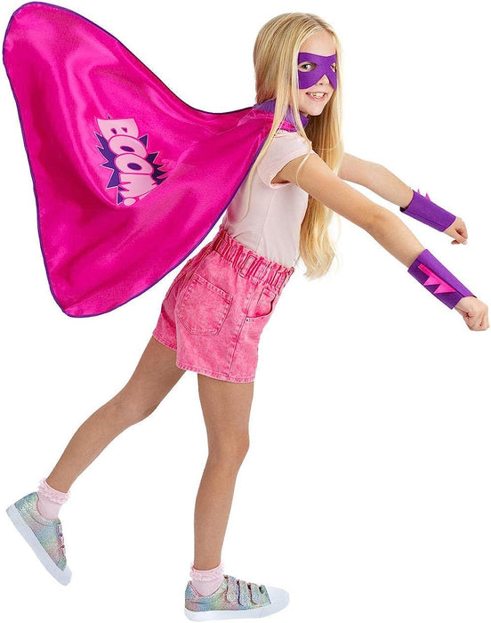 Smiffys 99760, Pink Super Hero Kit, Girls, S to M-Age 4-7 years