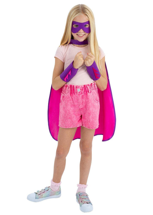 Smiffys 99760, Pink Super Hero Kit, Girls, S to M-Age 4-7 years