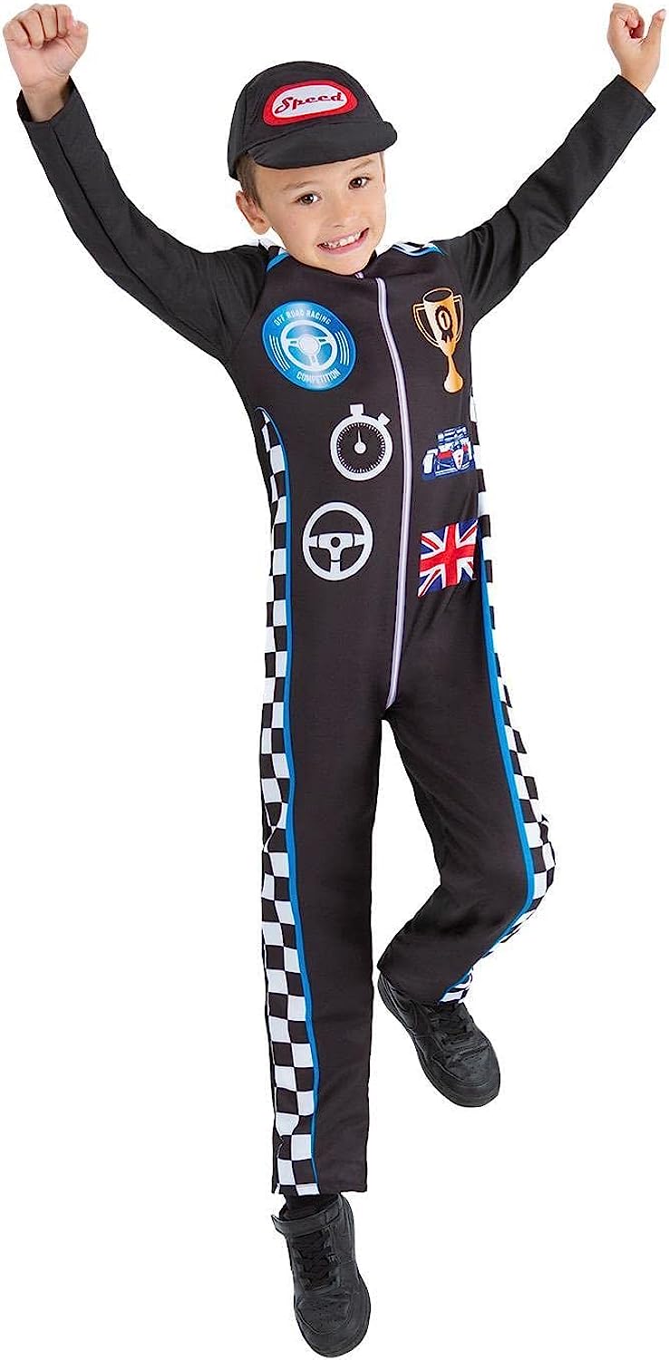 Smiffys 99773 Racing Driver Costume, Unisex Children