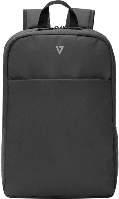 V7 Unisex's 16IN Water Resistant Laptop Backpack, Black, Extra Large, One Size