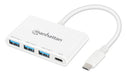 Manhattan 3-Port USB 3.0 Type-C Hub with Power Delivery