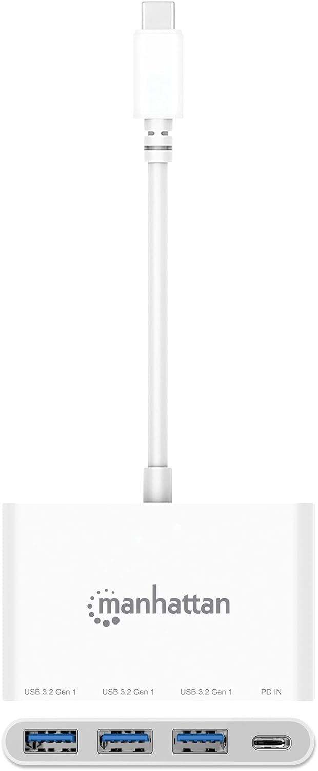 Manhattan 3-Port USB 3.0 Type-C Hub with Power Delivery