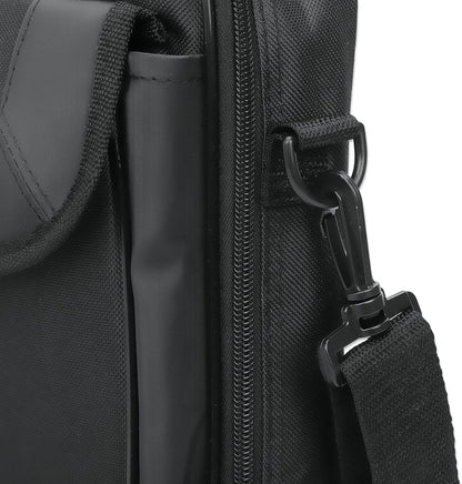 Manhattan Laptop Shoulder Bag Carrying Case – Slim Briefcase Style, Clamshell Opening, Padded Compartments–3 Yr Mfg Warranty