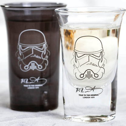Original Stormtrooper Shot Glasses Set of 4, Transparent & Black, for Tequilla, Vodka & Whisky, 50ml Each, Perfect Shot Glass Gift Set for Men – ThumbsUp!