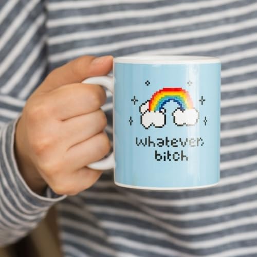 Original Whatever B Prank Mug, Novelty Mug, Funny Mug, Coffee Mug, Practical Joke Mug, Rude Mug, Office Cup, Colleagues Mugs, Gifts for Men or Women - ThumbsUp!