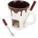 Chocolate Fondue Mug Set with 2 Forks & Tealight Wax Candle, 200ml Porcelain, Dishwasher Safe, Cheese Fondue Set, Party Gift – ThumbsUp!